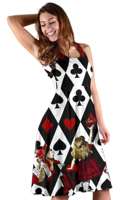 Queen Of Hearts 2 Alice In Wonderland Dress - Alice Dress With Pockets - Image 4
