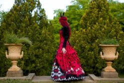 Queen Of Hearts Alice In Wonderland Victorian Corset Gown -Vintage Veil Clothing Store QueenofHeartsAIWcorsetgownLinnetphoto3
