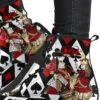 Queen Of Hearts Alice In Wonderland Vegan Women's Boots, FREE Shipping -Vintage Veil Clothing Store REG102QOHBOOTS