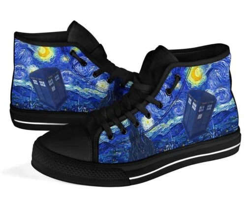 Tardis On A Starry Night Men's Hi Tops, FREE Shipping - Image 2