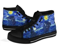 Van Gogh & The Doctor, Women's High Top Sneakers, FREE Shipping -Vintage Veil Clothing Store REG51VanGoghandthedoctorhitopsneakerstarrynight2 b38a9885 fc93 4729 8a87 d62139fbffed