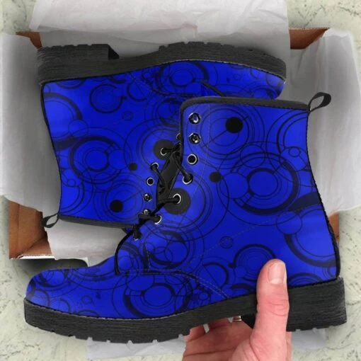 Blue Gallifrey, Vegan Women's Boots, FREE Shipping - Image 3