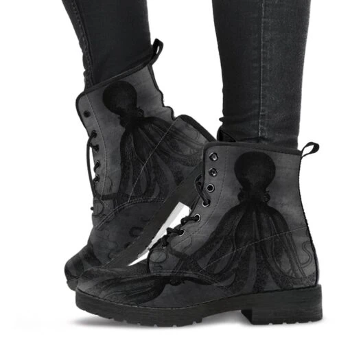 Straight Up Kraken, Men's Vegan Boots, FREE Shipping - Image 3
