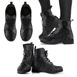 Straight Up Kraken, Men's Vegan Boots, FREE Shipping -Vintage Veil Clothing Store REG62ACTHULLUSTEAMPUNKBOOTS3