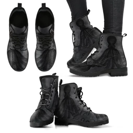 Straight Up Kraken, Men's Vegan Boots, FREE Shipping - Image 6