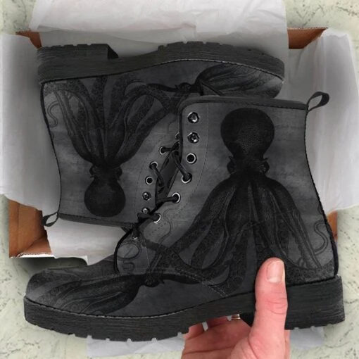 Straight Up Kraken, Men's Vegan Boots, FREE Shipping - Image 5