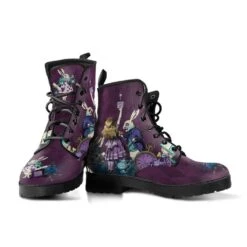 Alice In Wonderland Gothic Vegan Women's Boots, FREE Shipping -Vintage Veil Clothing Store REG64GOTHICALICEBOOTS2