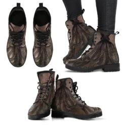 Straight Up Kraken Desert Men's Vegan Boots, FREE Shipping -Vintage Veil Clothing Store REG65BROWNCTHULHU4