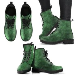 Green Mood, Vegan Women's Boots, FREE Shipping -Vintage Veil Clothing Store REG67DEEPSEAGREEN3