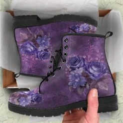 Mystery Roses Vegan Women's Boots, FREE Shipping -Vintage Veil Clothing Store REG714