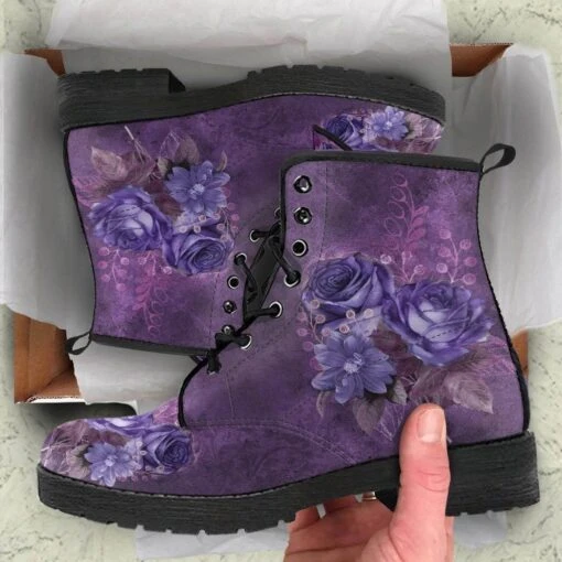 Mystery Roses Vegan Women's Boots, FREE Shipping - Image 5