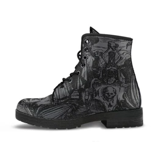 Dance Of Death Grey, Men's Vegan Boots, FREE Shipping - Image 2