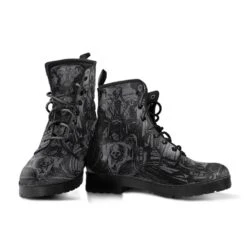 Dance Of Death Grey, Men's Vegan Boots, FREE Shipping -Vintage Veil Clothing Store REG78DANCEOFDEATHGREY.2