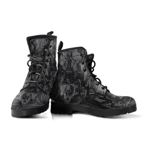 Dance Of Death Grey, Men's Vegan Boots, FREE Shipping - Image 3