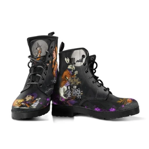 Alice Halloween Wonderland, Vegan Women's Boots, FREE Shipping - Image 3