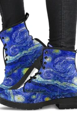 Starry Night Van Gogh Women's Boots, FREE Shipping