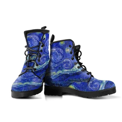 Starry Night Van Gogh Women's Boots, FREE Shipping - Image 4