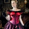 Red Widow Waspie Corset, Made To Order -Vintage Veil Clothing Store Red Widow Waspie 800x1200