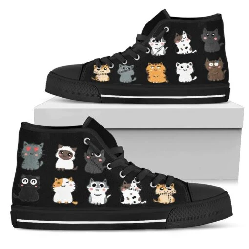 Cute Cats, Women's High Top Sneakers, FREE Shipping - Image 3