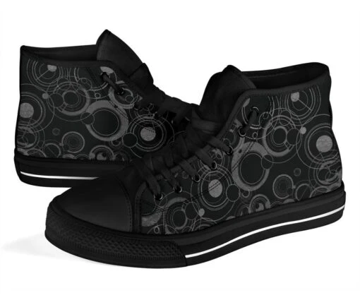 Black Gallifrey Men's Hi Tops, FREE Shipping - Image 2