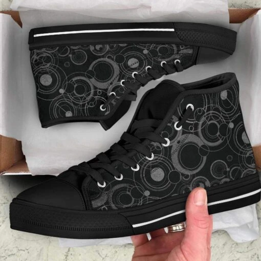 Black Gallifrey Men's Hi Tops, FREE Shipping - Image 5