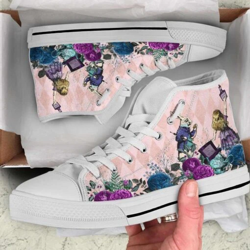 Sweet Alice In Wonderland Hi Tops, FREE Shipping - Image 4