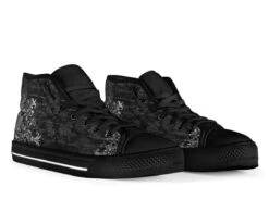 Ghost Writer Men's Hi Tops, FREE Shipping -Vintage Veil Clothing Store SN6GothicWritingHiTopSneakers2