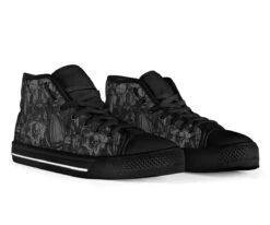 Dance Of Death, Men's High Top Sneakers, FREE Shipping -Vintage Veil Clothing Store SN94DANCEOFDEATHGREY1