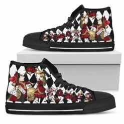Queen Of Hearts, Women's Sneakers, FREE Shipping -Vintage Veil Clothing Store SNH5QUEENOFHEARTSSNEAKERS