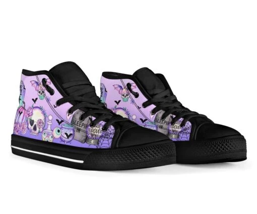 Pastel Goth Kawaii High Top Sneakers, FREE Shipping - Image 2