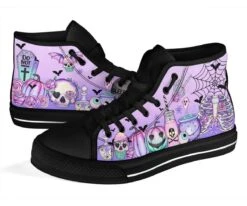 Pastel Goth Kawaii High Top Sneakers, FREE Shipping -Vintage Veil Clothing Store SNPAG12
