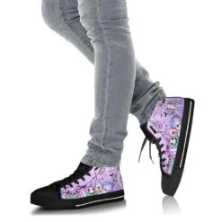Pastel Goth Kawaii High Top Sneakers, FREE Shipping -Vintage Veil Clothing Store SNPAG13
