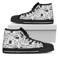 Cat Face Kitten Women's Sneakers, FREE Shipping