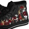 Alice In Wonderland Queen Of Hearts 2 Hi Top Sneakers Women's Sneakers, FREE Shipping -Vintage Veil Clothing Store SNRG1QOH2SNEAKERS