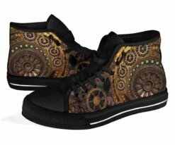 Steampunk Clockwork Women's Sneakers, FREE Shipping -Vintage Veil Clothing Store SNSTEAM13