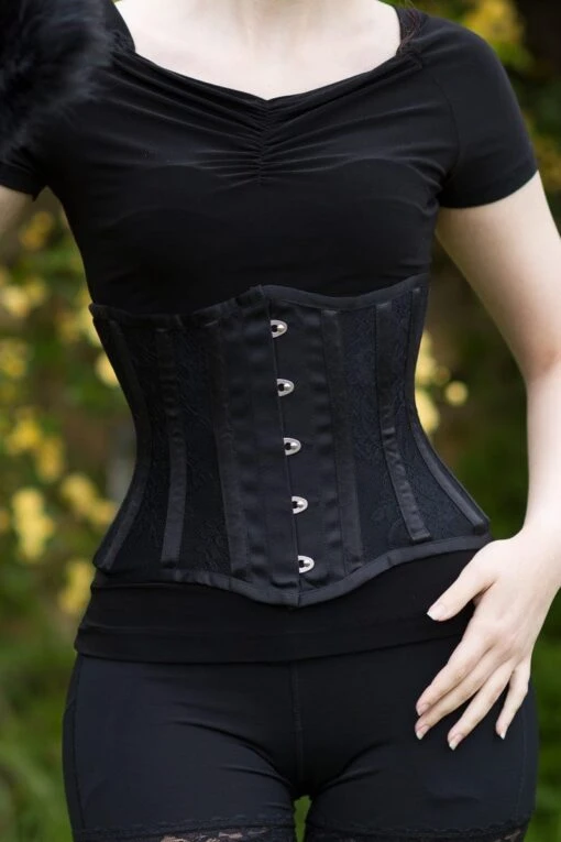 Lace & Satin Under Bust Corset - Image 2