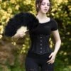 Lace & Satin Under Bust Corset -Vintage Veil Clothing Store STlacesatincorsetLinnet3