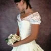 Ivory Majestica Wedding Gown -Vintage Veil Clothing Store Satin chemise 1