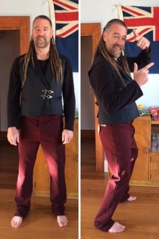 Original Outlaw Trousers - Dark Red, 36, 46" - Image 3