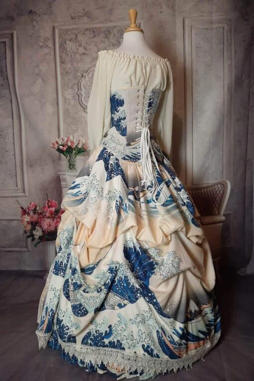 The Great Wave Victorian Corset Gown - Image 7