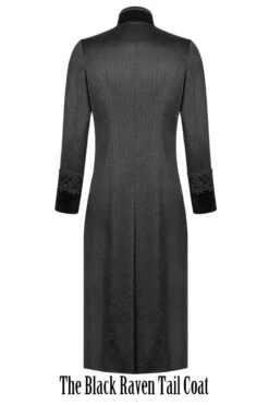 The Black Raven Tail Coat,SOLD OUT -Vintage Veil Clothing Store The Black Raven Tailcoat back WY 1007LCM