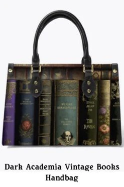 Vintage Library Books Tote Bag - Librarian Purse