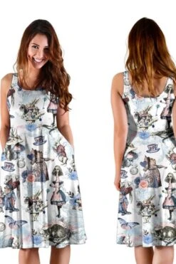 Vintage Look Ivory Alice In Wonderland Dress - Alice Dress With Pockets -Vintage Veil Clothing Store VintageLookIvoryAliceinWonderlandDress AliceDresswithPockets2