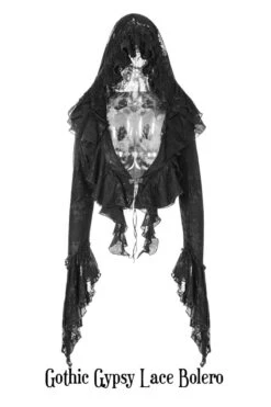 Gothic Gypsy Lace Bolero, Xl
