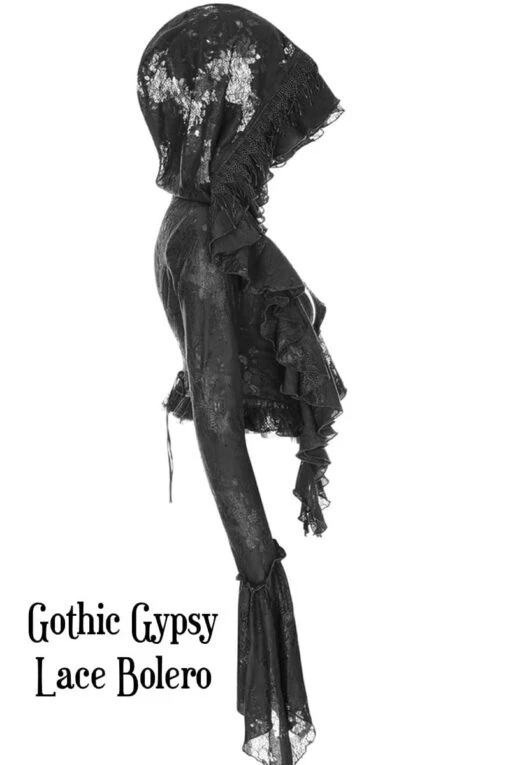 Gothic Gypsy Lace Bolero, Xl - Image 2