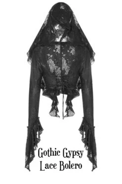 Gothic Gypsy Lace Bolero, Xl -Vintage Veil Clothing Store WY 886XDFGothicGypsyLaceBolero3