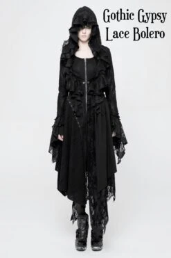 Gothic Gypsy Lace Bolero, Xl -Vintage Veil Clothing Store WY 886XDFGothicGypsyLaceBolero6