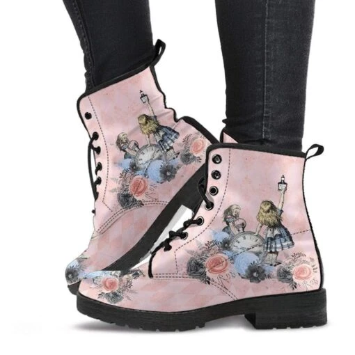 Alice In Wonderland Print Boots, FREE Shipping - Image 6