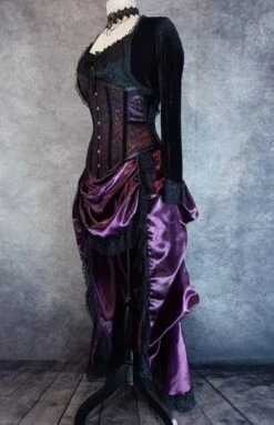 Amethyst Beauty Corset & Victorian Bustle Skirt Set -Vintage Veil Clothing Store amethyst bustle SF a66426fc 9619 4f75 a913 37ead49e1ac6