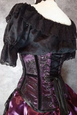 Amethyst Beauty Under Bust Corset -Vintage Veil Clothing Store amethyst pandor ub SB